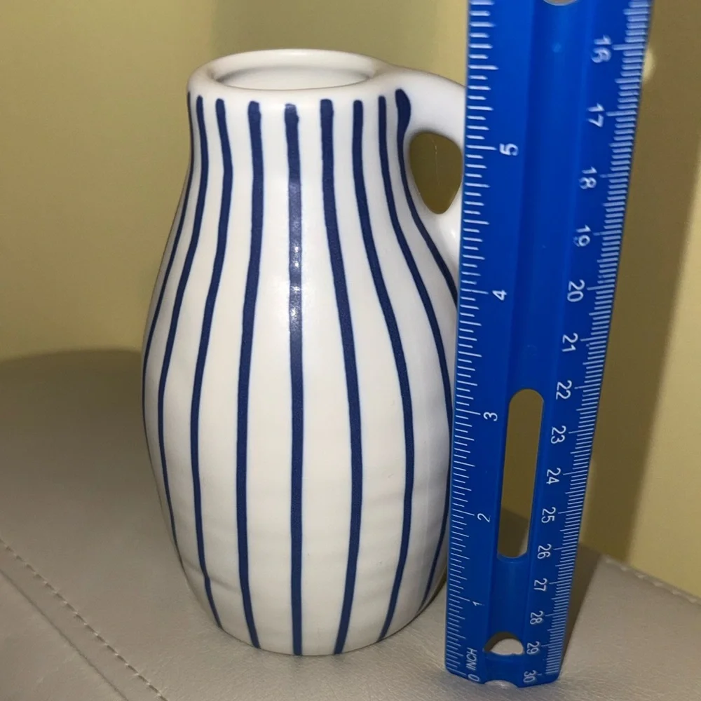 IKEA Blue and White Ceramic Vase